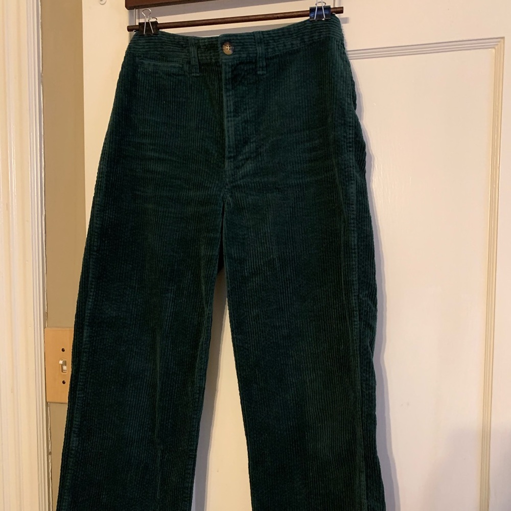 Green corduroy Madewell pants